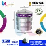 tangki air stainless steel ps 3900 profil tank tanpa kaki