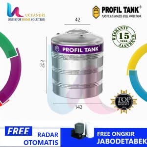 tangki air stainless steel ps 3900 profil tank tanpa kaki