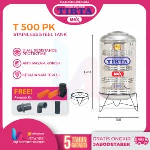 tangki air tirta 500 liter stainless steel
