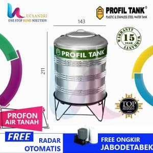 tangki air stainless steel ps 3300 profon profil tank pakai kaki