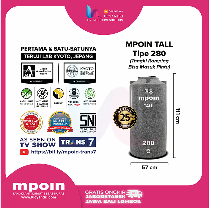 tangki air mpoin plus 280 tall granite tangki air mpoin plus 280 tall granite