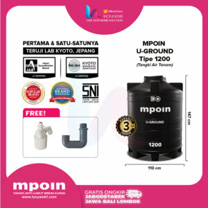 septic tank mpoin u-ground 1200 - hitam