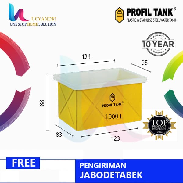 tangki air 1000 liter profil tank bak terbuka kuning tangki air 1000 liter profil tank bak terbuka kuning