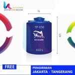 tangki air ub glass 650 liter tp 650 biru