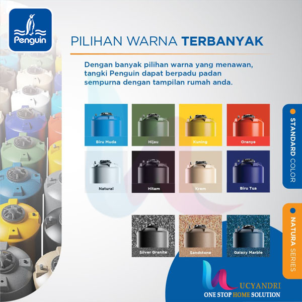 tangki air kimia tb 1000 penguin 11000 liter biru tua
