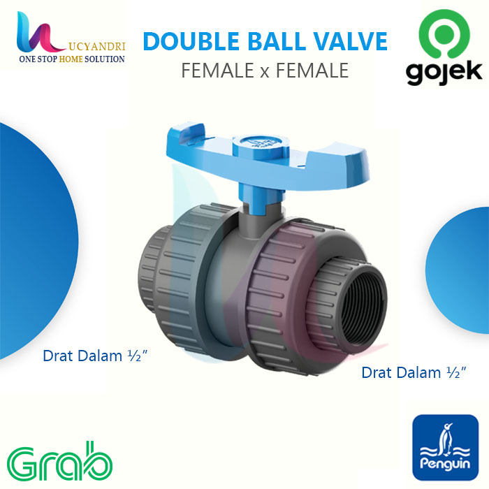 double union ball valve ½ inch penguin valve FxF ½" double union ball valve ½ inch penguin valve FxF ½"
