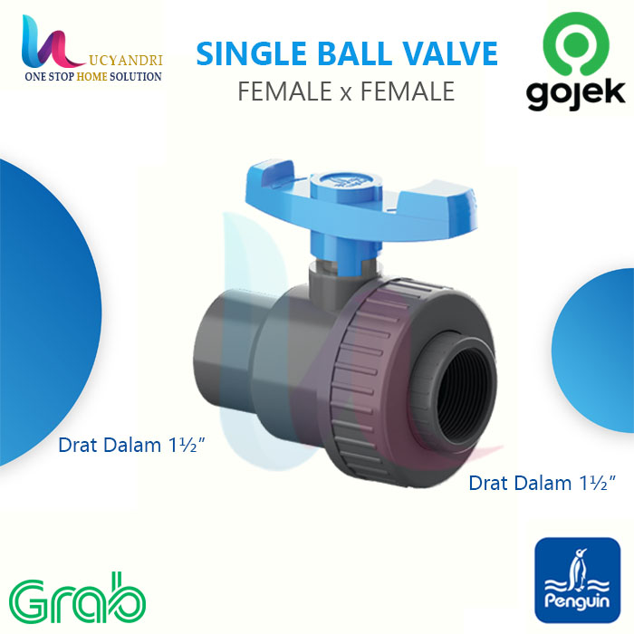 single union ball valve 1 1/2 inch penguin valve FxF 1½" single union ball valve 1 1/2 inch penguin valve FxF 1½"