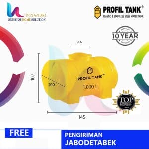 tangki air 1000 liter profil tank tdhs kuning