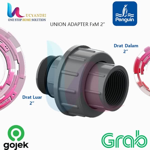 union adapter FxM 2 inch watermur penguin union adapter FxM 2 inch watermur penguin