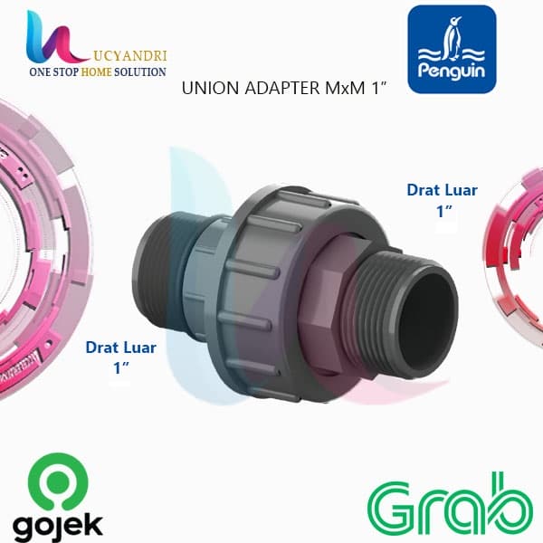 union adapter MxM 1 inch watermur penguin union adapter MxM 1 inch watermur penguin