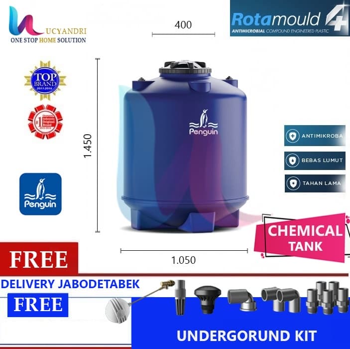 tangki air kimia penguin tp 110 biru tua tangki air kimia penguin tp 110 biru tua