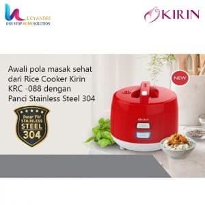 rice coocker kirin krc 88 ss kapasitas 1 liter 1