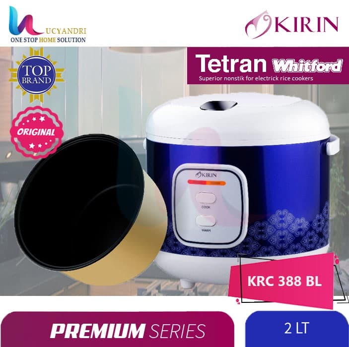 rice coocker kirin krc 388 mg kapasitas 2 liter rice coocker kirin krc 388 biru kapasitas 2 liter