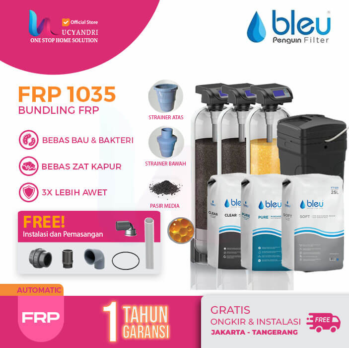 paket filter air penguin frp 1035 otomatis resin carbon mangan brine tank paket filter air penguin frp 1035 otomatis resin carbon mangan brine tank detail