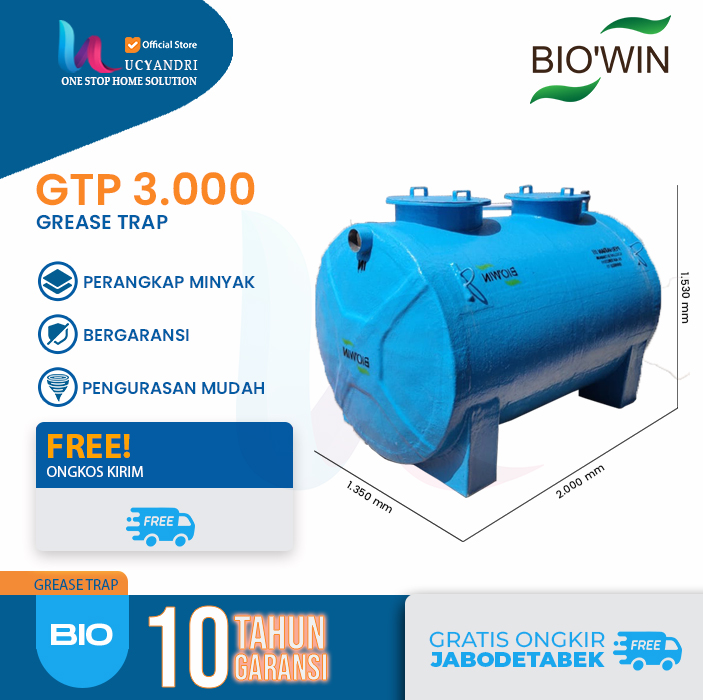 penyaring lemak minyak 3000 liter biowin penyaring lemak minyak 3000 liter biowin