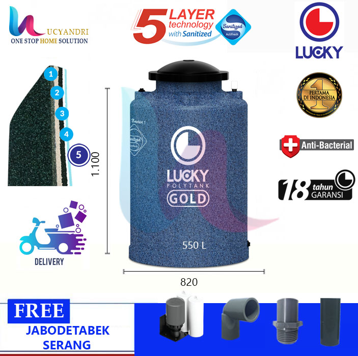 tangki air lucky lgab 550 oren tangki air lucky lgab 550 biru motif