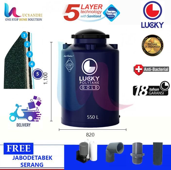 tangki air lucky lgab 550 oren tangki air lucky lgab 550 biru