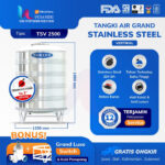 tangki air grand stainless steel tsv 2500 liter