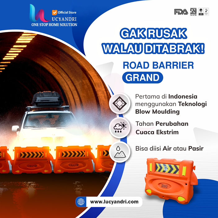 pembatas jalan water barrier grand road barrier