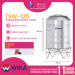 Tangki Air WIKA TSW125 | Toren Air Wika 1250 Liter Stainless Steel – Kapasitas 1250 Liter | Original & Tahan Lama